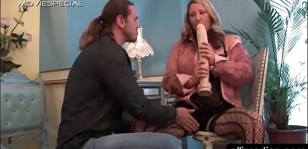  Blonde hoe wants a huge dildo rather than a cock